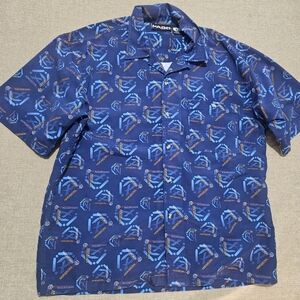 Paseo Blue Patterned Men's Casual Shirt